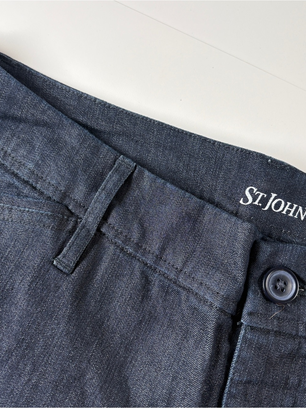 St John’s Bay Secretly Slender Denim Shorts 16P Dark Wash Tummy Control Comfort - Picture 2 of 12